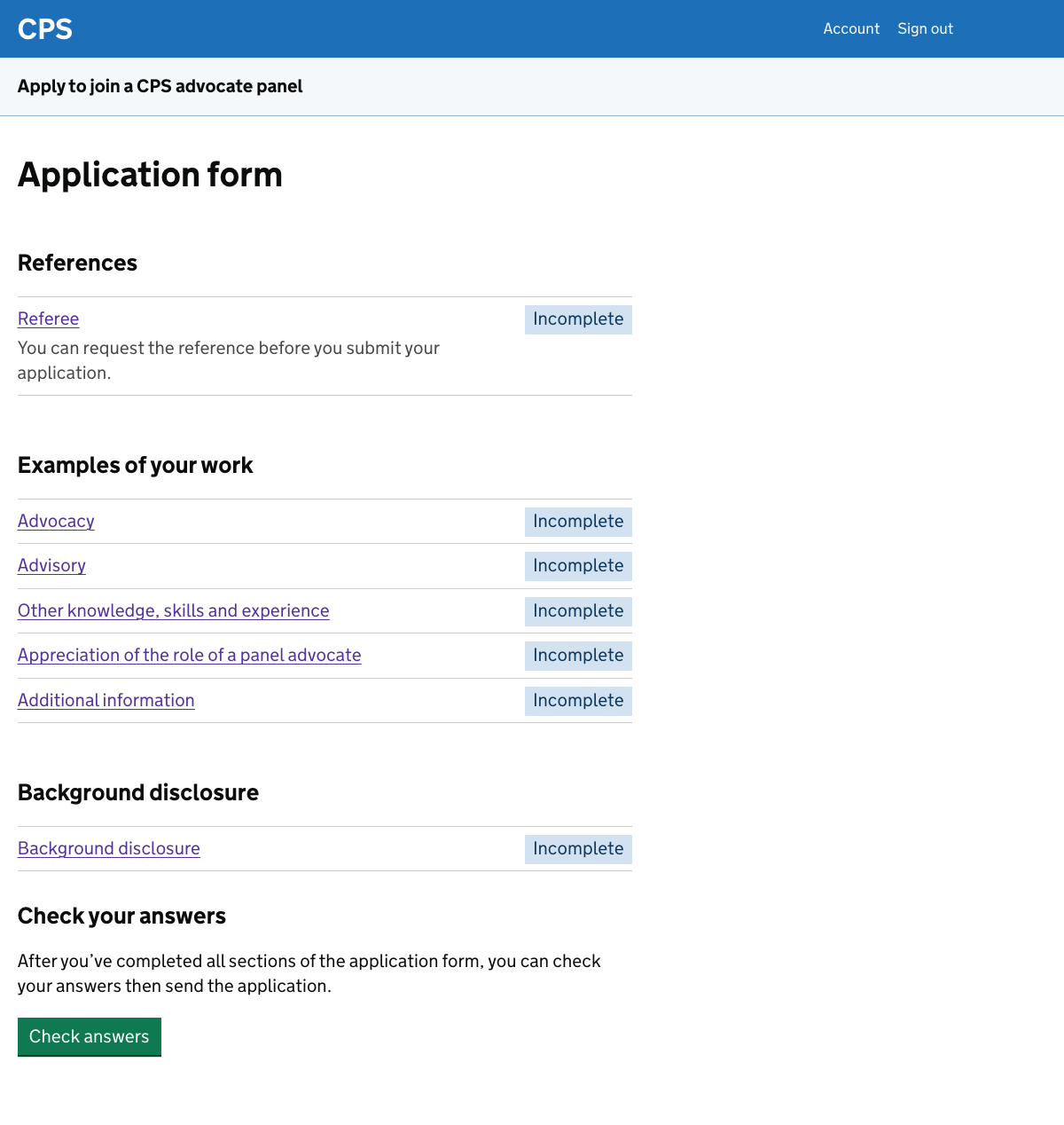 A page asking what level the user wants to apply for. The options are levels 1 to 4.