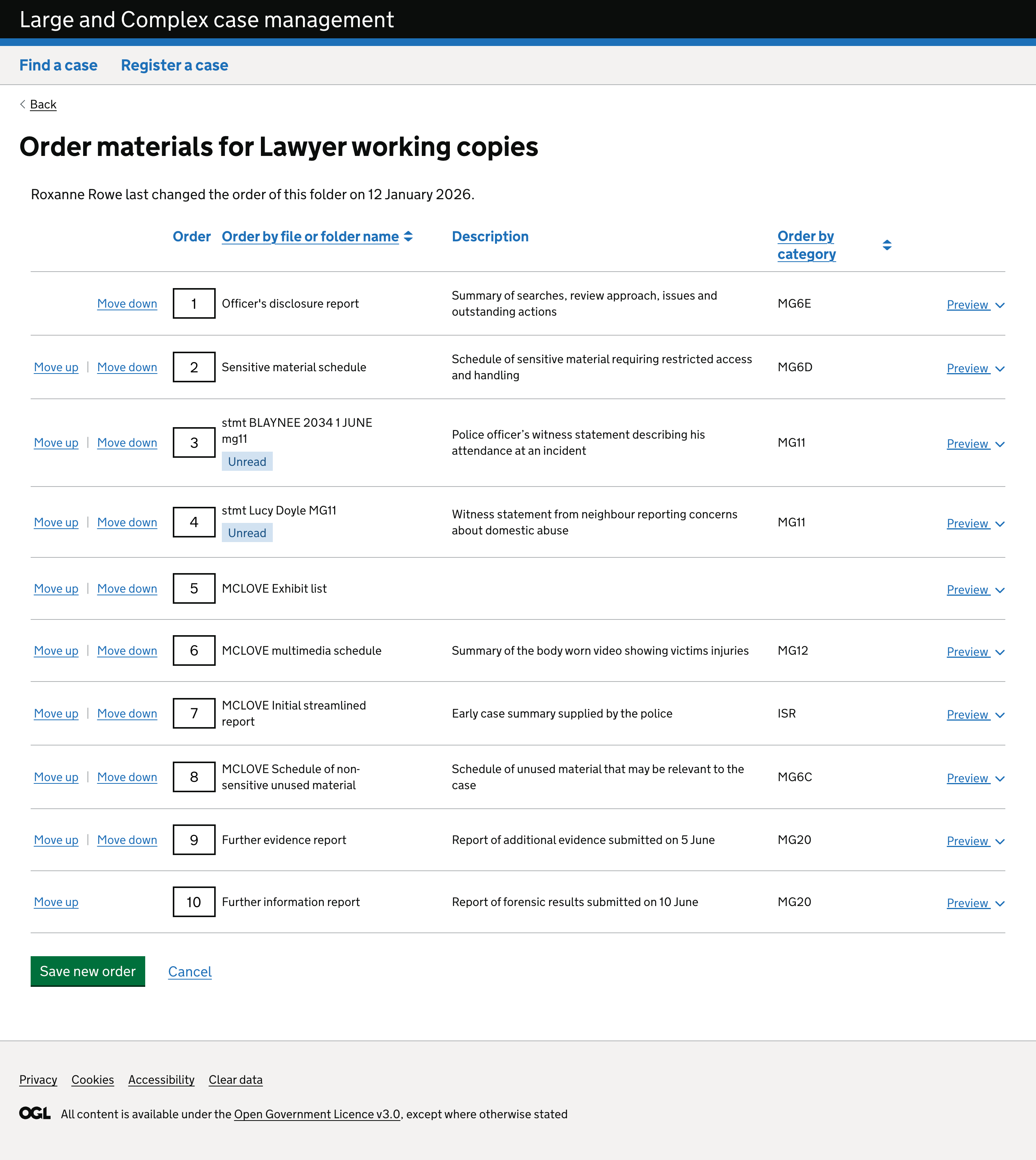 Ordering design.
