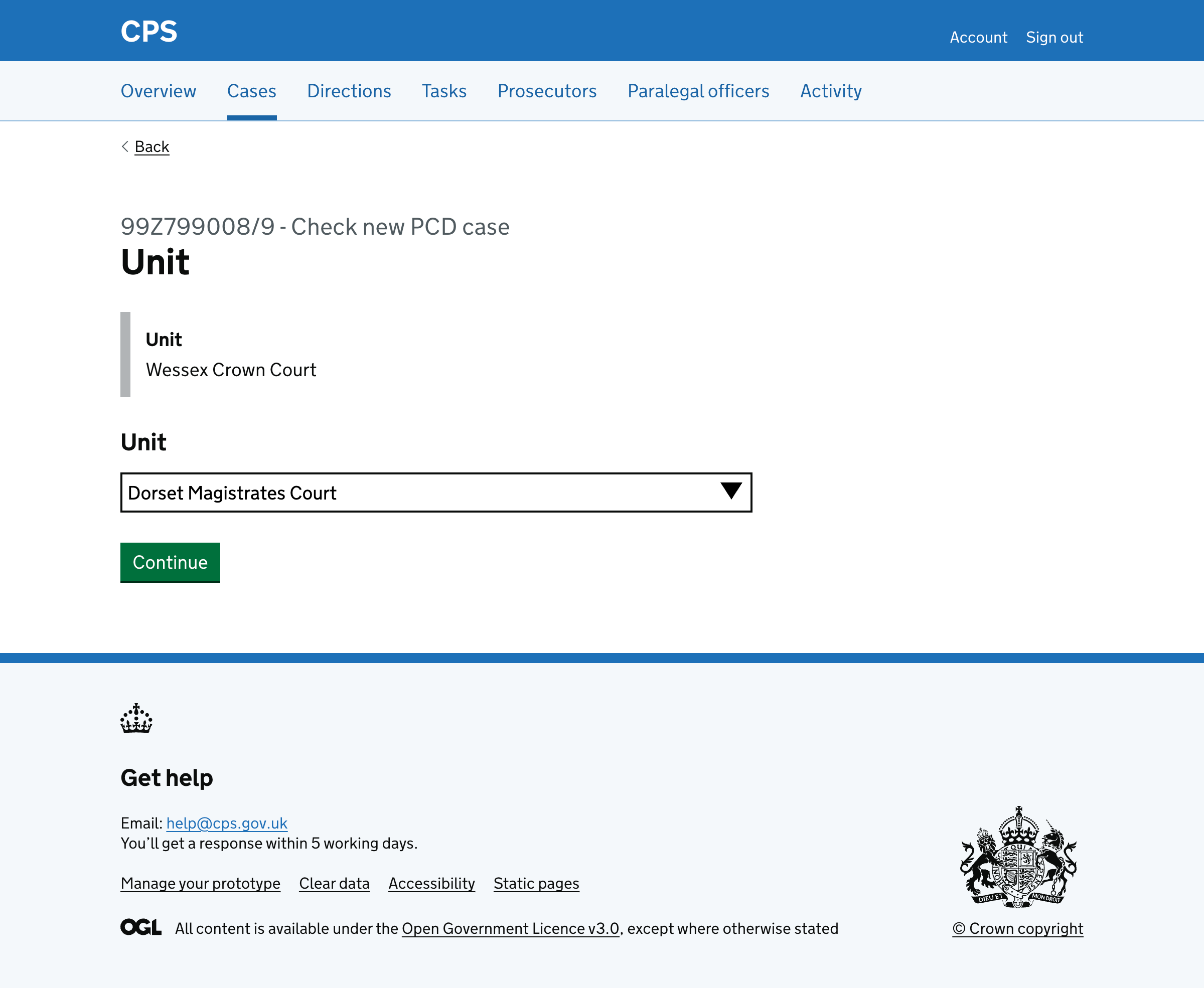 Unit autocomplete showing filtered results